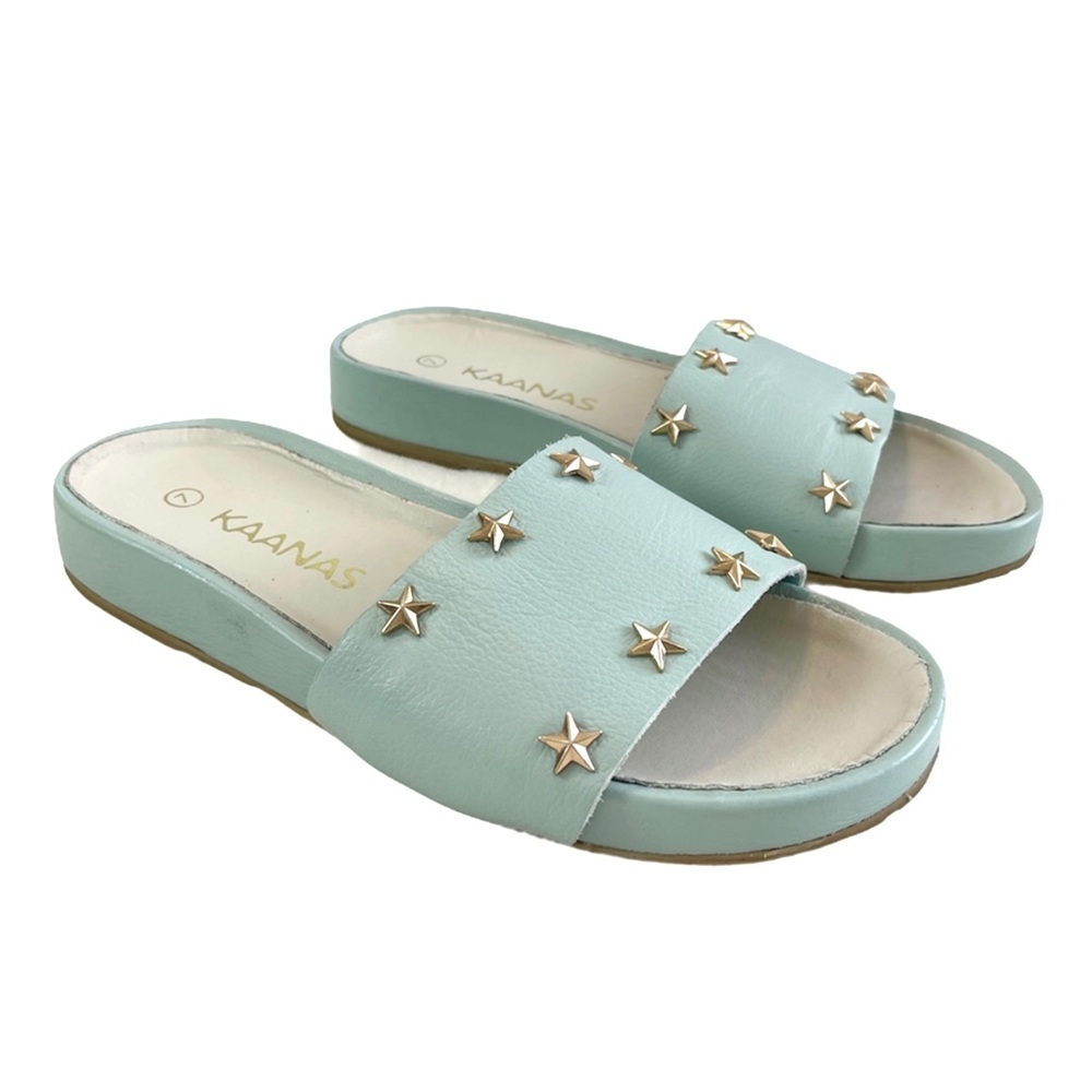 Kaanas Bodrum Leather Star Sud Slide Sandals
